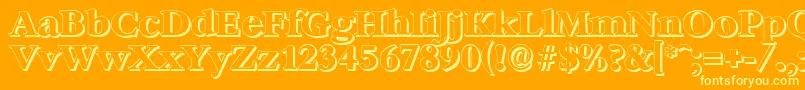 BernsteinshadowXboldRegular Font – Yellow Fonts on Orange Background