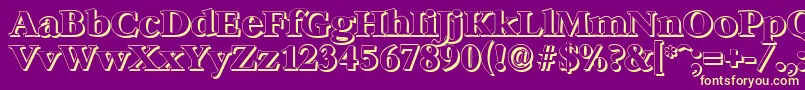 BernsteinshadowXboldRegular Font – Yellow Fonts on Purple Background