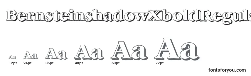 Größen der Schriftart BernsteinshadowXboldRegular