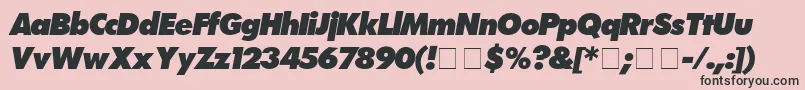 FuturaExtrabolditalic Font – Black Fonts on Pink Background