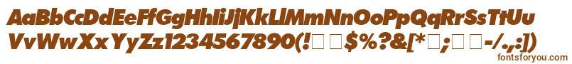 Шрифт FuturaExtrabolditalic – коричневые шрифты на белом фоне