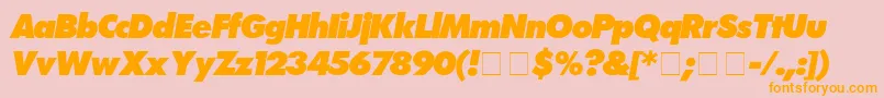 FuturaExtrabolditalic Font – Orange Fonts on Pink Background