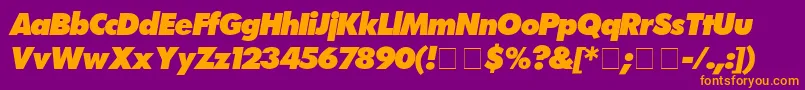 FuturaExtrabolditalic Font – Orange Fonts on Purple Background