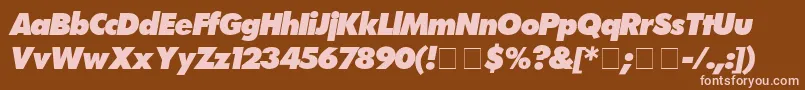 FuturaExtrabolditalic Font – Pink Fonts on Brown Background