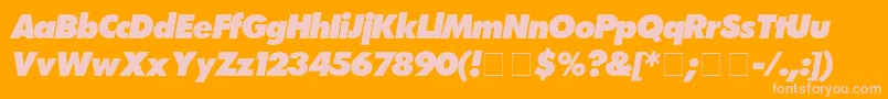 FuturaExtrabolditalic Font – Pink Fonts on Orange Background