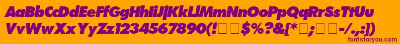 FuturaExtrabolditalic Font – Purple Fonts on Orange Background