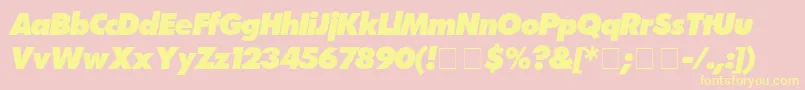 FuturaExtrabolditalic Font – Yellow Fonts on Pink Background