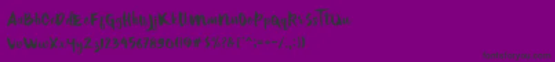 Hellotropical-Schriftart – Schwarze Schriften auf violettem Hintergrund