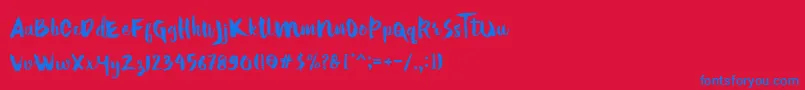 Hellotropical Font – Blue Fonts on Red Background