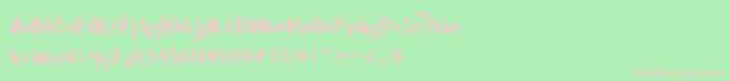 Hellotropical Font – Pink Fonts on Green Background