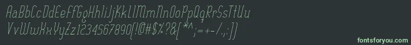 SexythingThinItalic-fontti – vihreät fontit mustalla taustalla