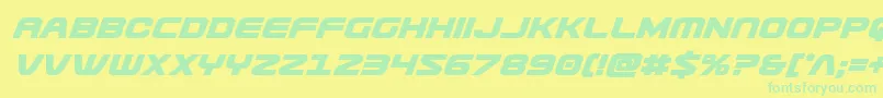 Police Usuziboldital – polices vertes sur fond jaune