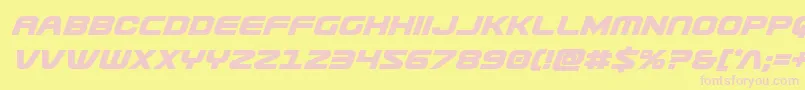 Usuziboldital-Schriftart – Rosa Schriften auf gelbem Hintergrund