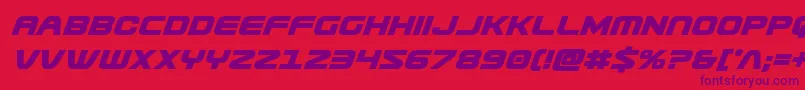 フォントUsuziboldital – 赤い背景に紫のフォント
