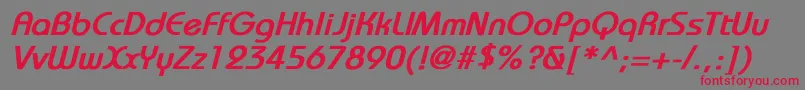 BrookhouseBoldItalic Font – Red Fonts on Gray Background