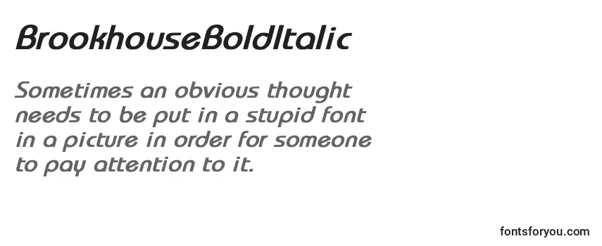 Review of the BrookhouseBoldItalic Font