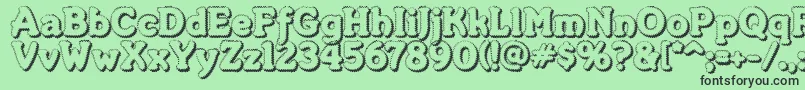 MerkinFoo-Schriftart – Schwarze Schriften auf grünem Hintergrund