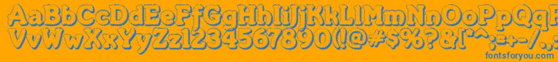 MerkinFoo Font – Blue Fonts on Orange Background