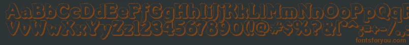Шрифт MerkinFoo – коричневые шрифты на чёрном фоне