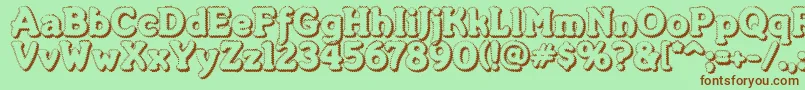 MerkinFoo Font – Brown Fonts on Green Background