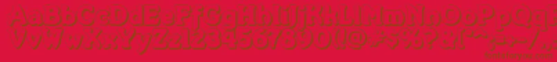 フォントMerkinFoo – 赤い背景に茶色の文字