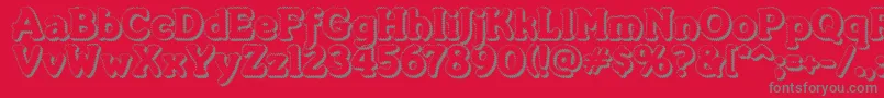 MerkinFoo Font – Gray Fonts on Red Background