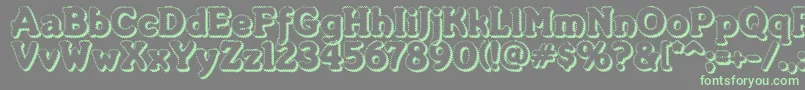MerkinFoo Font – Green Fonts on Gray Background