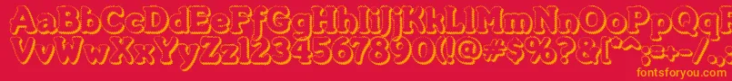 MerkinFoo Font – Orange Fonts on Red Background