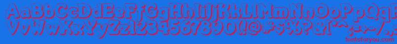 MerkinFoo Font – Red Fonts on Blue Background