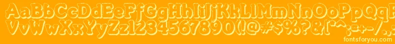 フォントMerkinFoo – オレンジの背景に黄色の文字
