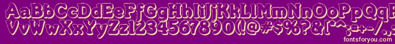 MerkinFoo Font – Yellow Fonts on Purple Background