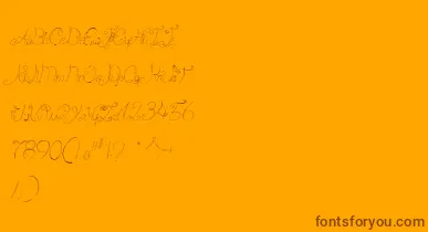 CastleOctopus font – Brown Fonts On Orange Background