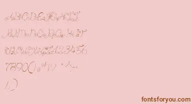 CastleOctopus font – Brown Fonts On Pink Background