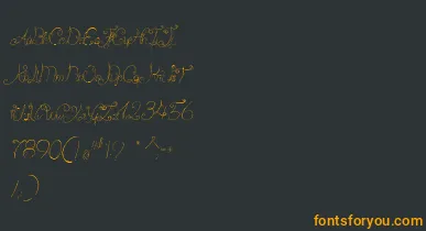 CastleOctopus font – Orange Fonts On Black Background