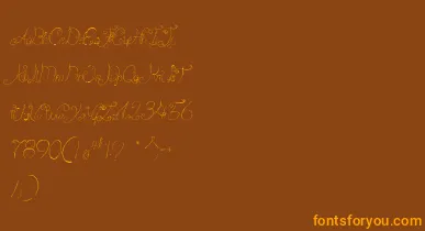CastleOctopus font – Orange Fonts On Brown Background