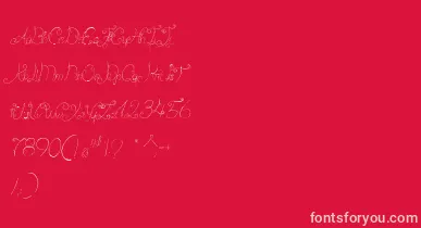 CastleOctopus font – Pink Fonts On Red Background
