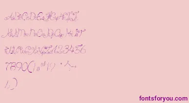 CastleOctopus font – Purple Fonts On Pink Background