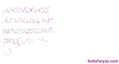 CastleOctopus font – Purple Fonts On White Background