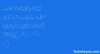 CastleOctopus font – White Fonts On Blue Background
