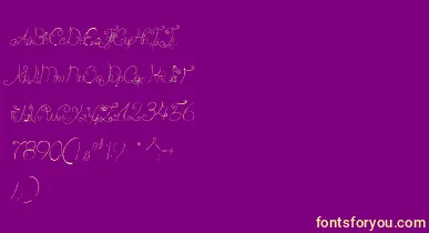 CastleOctopus font – Yellow Fonts On Purple Background