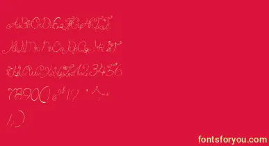 CastleOctopus font – Yellow Fonts On Red Background