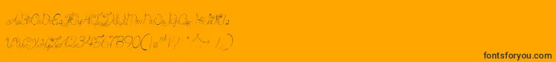 Czcionka CastleOctopus – czarne czcionki na pomarańczowym tle