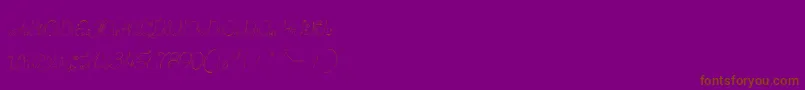 Czcionka CastleOctopus – brązowe czcionki na fioletowym tle