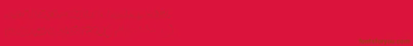 フォントCastleOctopus – 赤い背景に茶色の文字