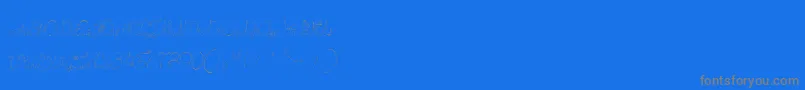 CastleOctopus-fontti – harmaat kirjasimet sinisellä taustalla