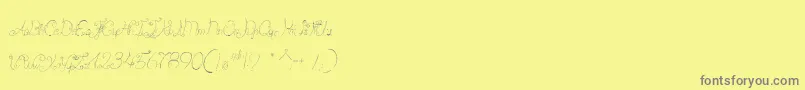 Czcionka CastleOctopus – szare czcionki na żółtym tle