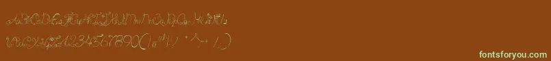 CastleOctopus Font – Green Fonts on Brown Background