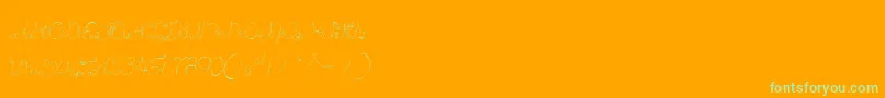 フォントCastleOctopus – オレンジの背景に緑のフォント