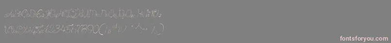 フォントCastleOctopus – 灰色の背景にピンクのフォント