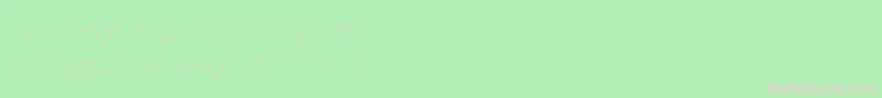 フォントCastleOctopus – 緑の背景にピンクのフォント
